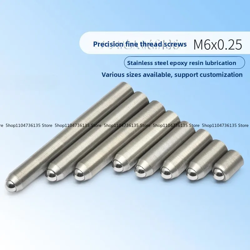 5pcs M6x0.25 Precision Fine Tooth Adjustment Screw Optical Fine-tuning Thread Sub-screw Screw, Laboratory Accessories Custom