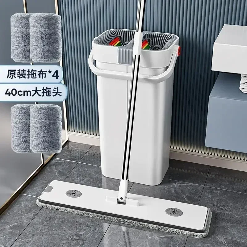 Hot-selling new mops  clean home online celebrity lazy  2023 hands-free flat  a fregona con cubo   and bucket