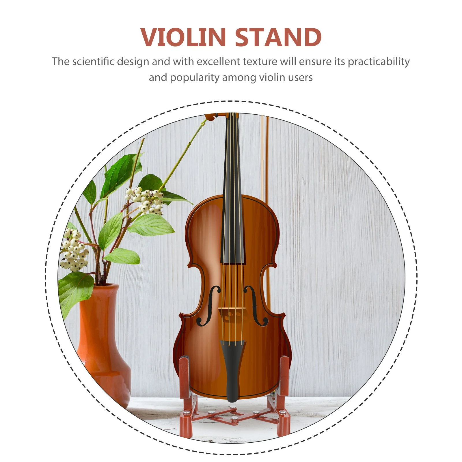 

Violin Stand Display Rack Support Music Stretchable Folding Sponge Floor Bracket