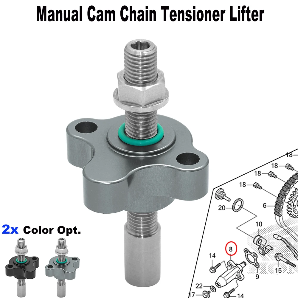 

Manual Cam Timing Chain Tensioner Lifter Adjuster For HONDA SxS Pioneer 1000, Talon 1000/R/X, SXS1000M SXS1000S 2016-2027