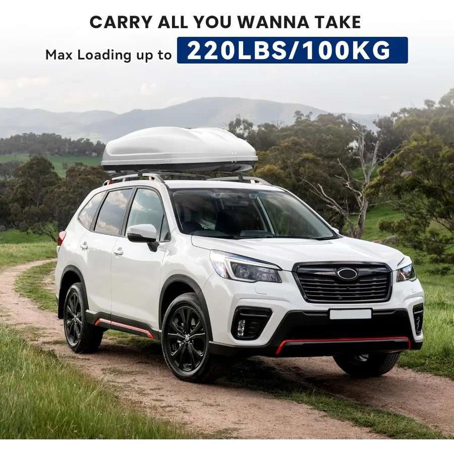 220 رطل حامل سقفي قضبان متقاطعة لـ 20142025 فورستر ليس للبرية مع قفل الألومنيوم سيارة البضائع العارضة على السطح الأمتعة كاي #4