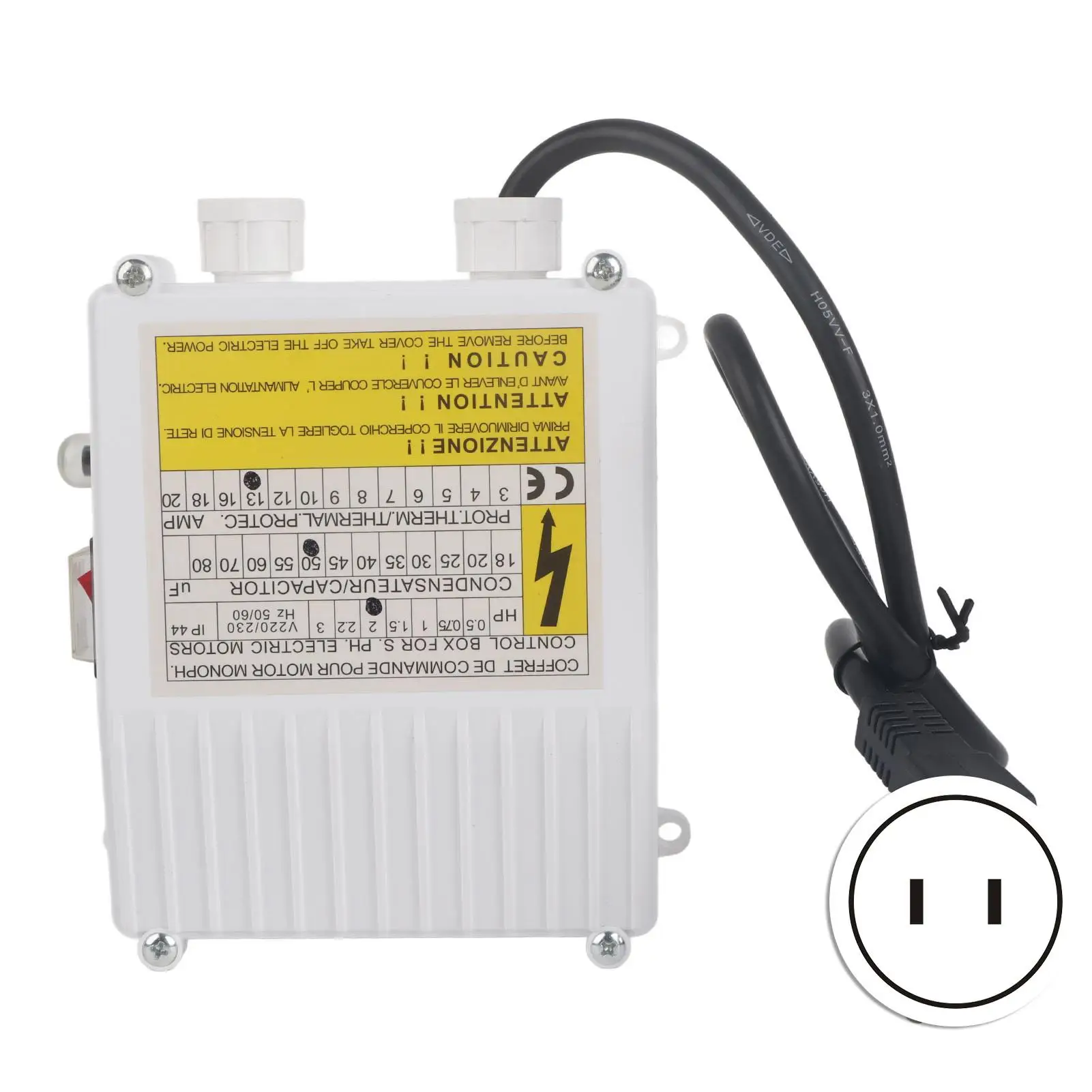 Thermal Protection Pump Control Box with Circuit Breaker for deep Well Submersible & Household Suction Pumps