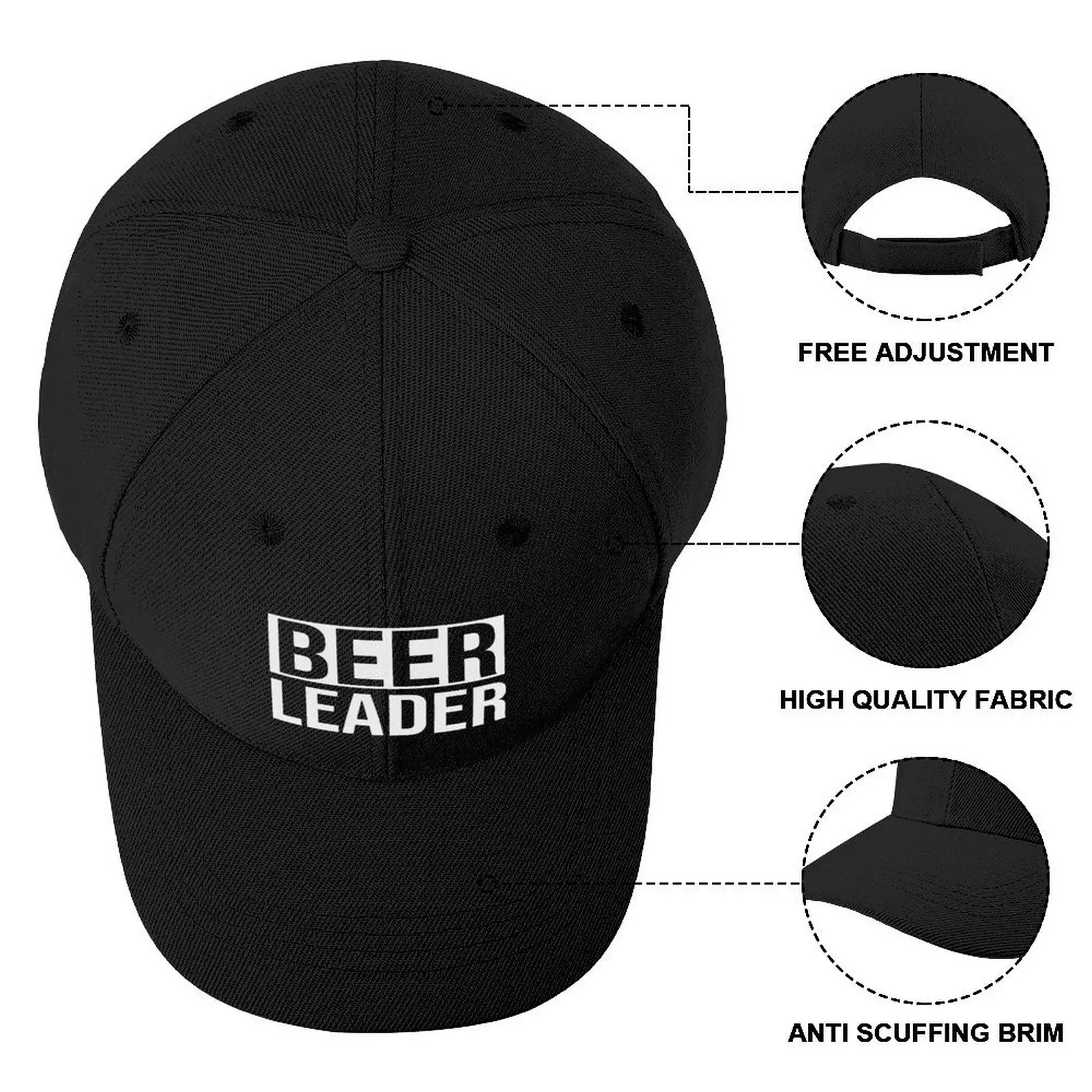 Beer Drinking Beerleader Beer Leader Baseball Cap western Hat Big Size Hat Male Women's