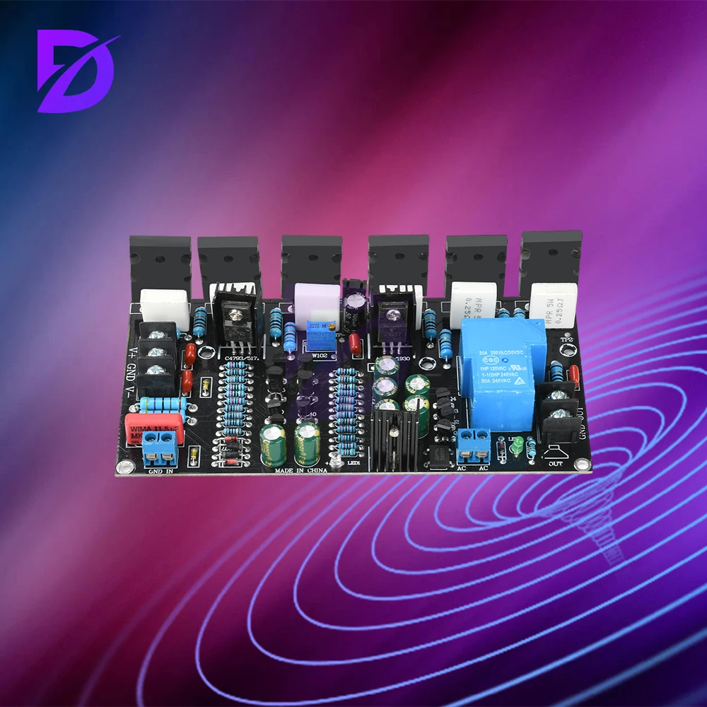 

300W Mono Power Amplifier Board 1943+5200, High Power Audio Amp with DC 20V-90V Wide Voltage, for HiFi Sound System