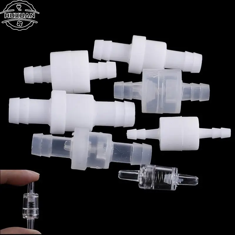 1pc 4/ 6/ 8/ 12mm Plastic One Way Inline Check Valve Gas Air Liquid Water Fluids Valve for Fuel Gas Ozone-Resistant Water Stop