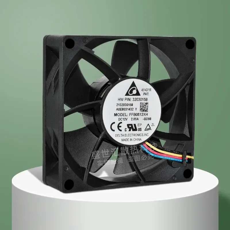 XINYI Violent 8025 Delta 12V 2A FFB0812XH High-Speed Large-Air-Volume Double-Ball-Bearing PWM Fan for 8cm Chassis