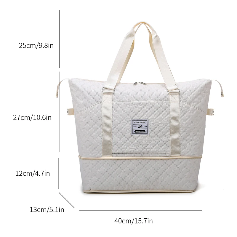 Fashion Travel Tote Large Capacity Expandable Capacity Waterproof Foldable Dry Wet Separation Travel Bag Korean Fitness Yoga Bag