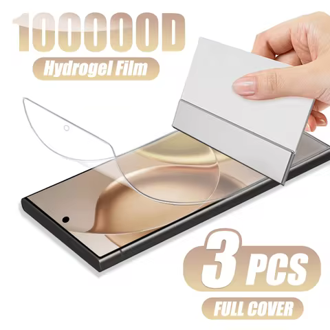 3Pcs Hydrogel Film Full Cover For Samsung Galaxy S24 S25 23 21 22 Ultra Fe A54 53 5G Note 20 HD Claer Screen Protector Not-Glass