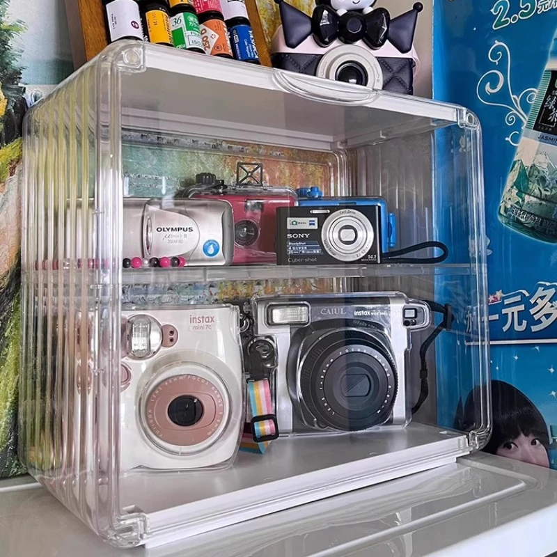 Polaroid Camera Storage Box Display Rack Transparent Digital Camera Dust Cabinet Lens Accessories Organizer Desktop Storage Box