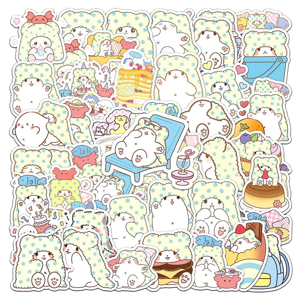 10/30/50pcs Cute Cartoon Marumofubiyori Sanrio Stickers for Kids Waterproof Decorative Skateboard Guitar Car Kawaii Anime Decals