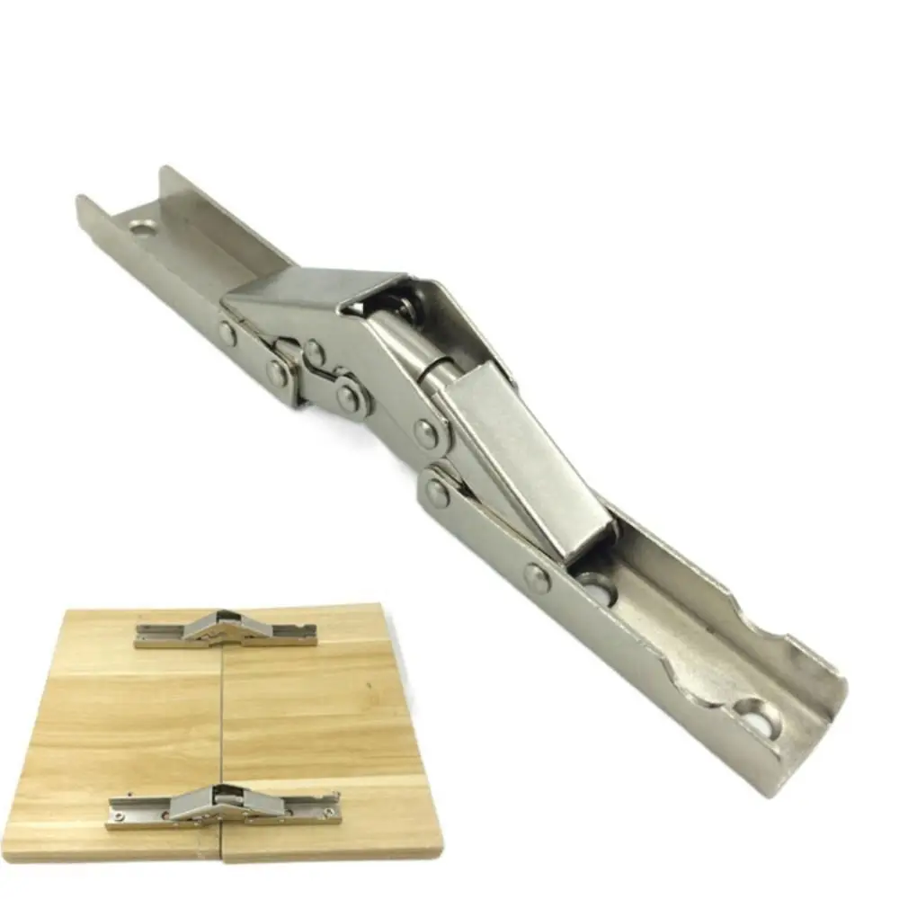 

180-Degree Hole-Free Flat Spring Hidden Folding Furniture Hardware Table Holder Table Legs Brackets Hinges Door Hinge