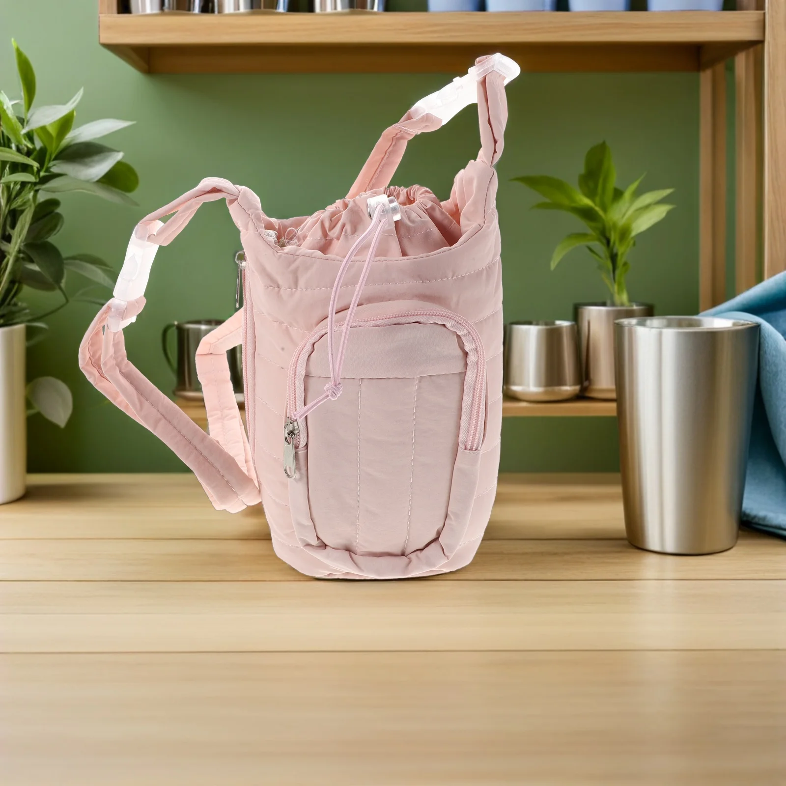 Water Bottle Carrier Holder Sleeve with Insulated Thermal Protection Large Tumbler Cover for Outdoor Sports Hiking Camping