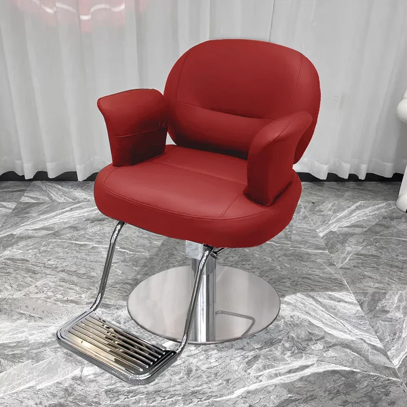 Aesthetic Barber Chair Stylish Cushion Premium Swivel Hairdresser Chair Comfortable Design Silla De Barbero Salon Furniture