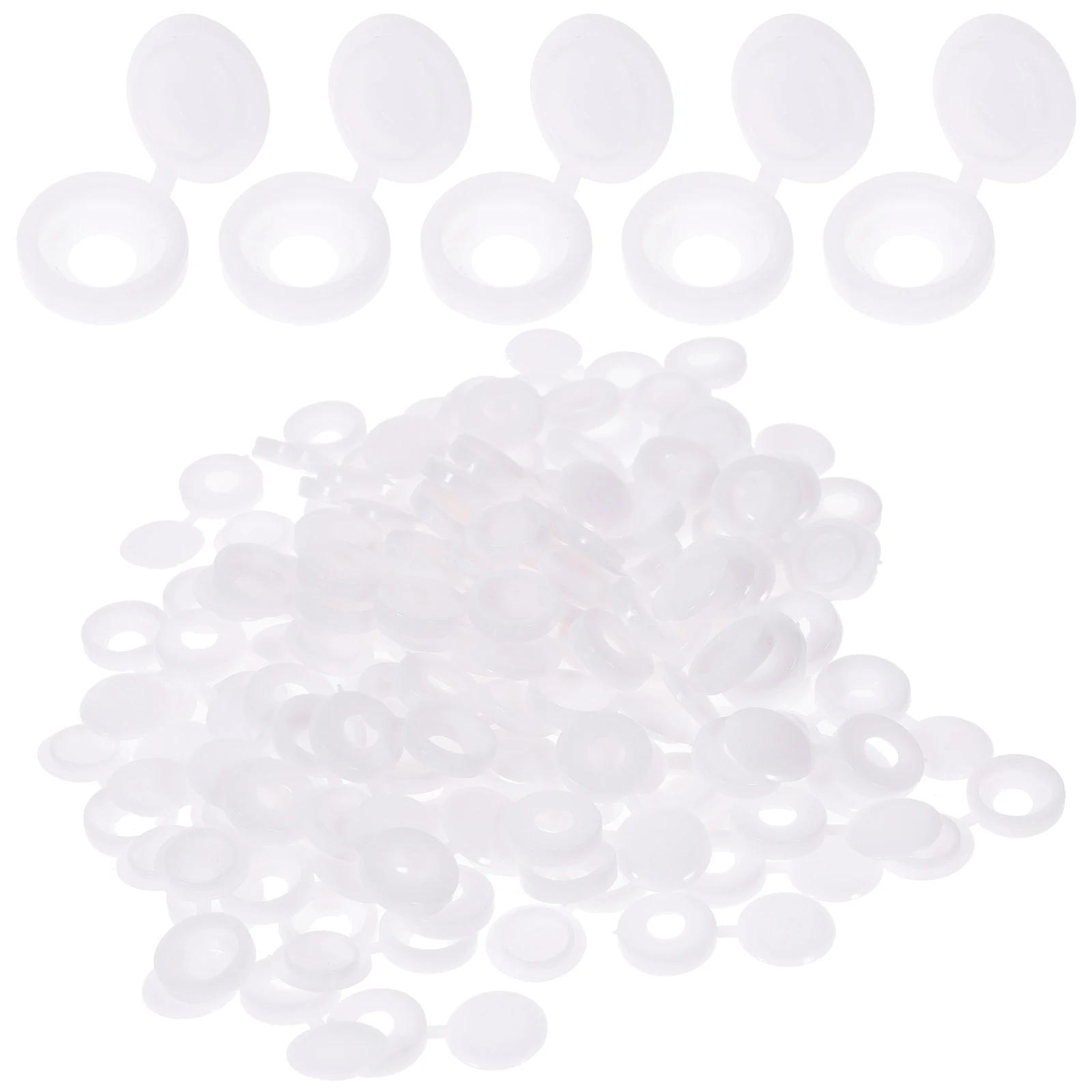 

100pcs Screw Covers Caps White Decorative Plastic Hinge Cap Furniture Kitchen Rust Protection Easy Installation