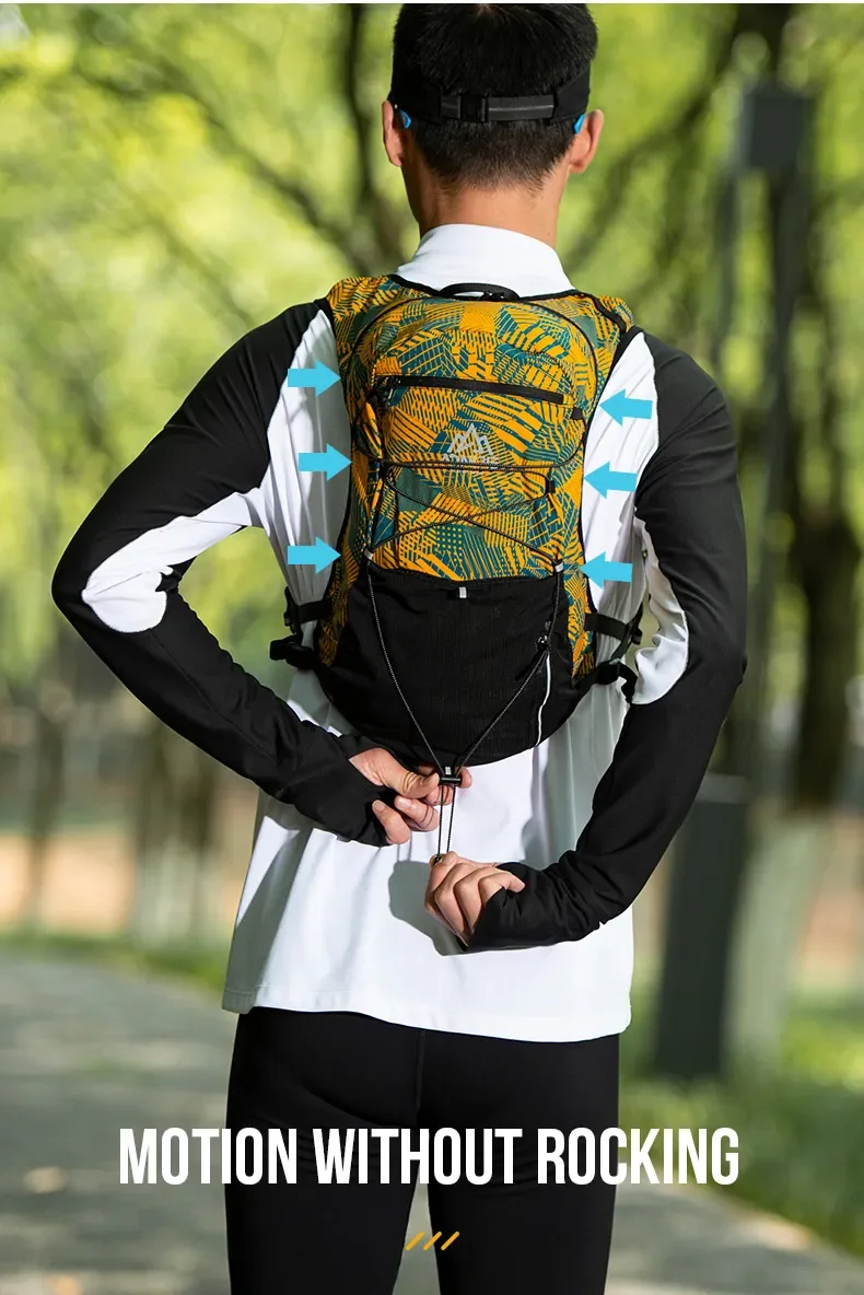 AONIJIE 12L Nwe One size adjustable Outdoor Sports Cross-country Backpack Hydration Pack Travel Bag Running Vest Riding Marathon