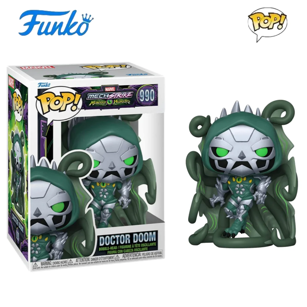 marvel-comics-anime-figure-mech-strike-doctor-doom-990-funko-pop-collectible-limited-edition-vinyl-figures-boy-birthday-toy-gift