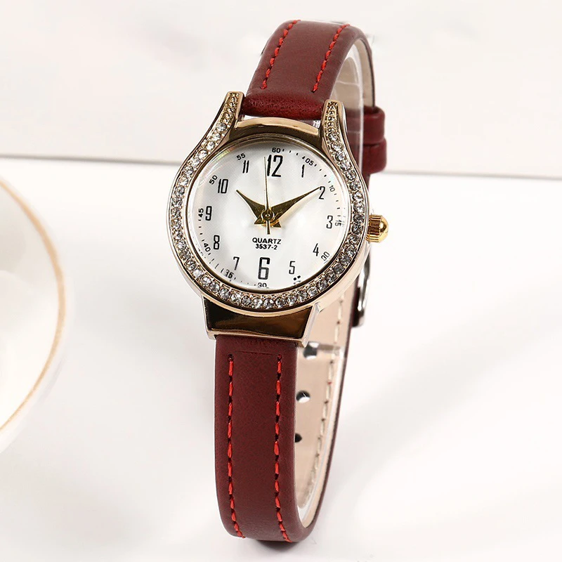MAYZHISU Women Watch Ladies Watch Light Luxury Retro Women Quartz Gold Wristwatch Stainless Steel Bracelet Female Clock