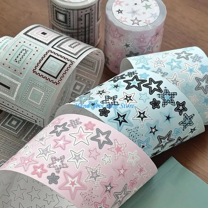 

H37F Multipurpose Lettering Sticker Roll Plastic Adhesive Scrapbooking Labels For Diaries Office School Home Craft Projects