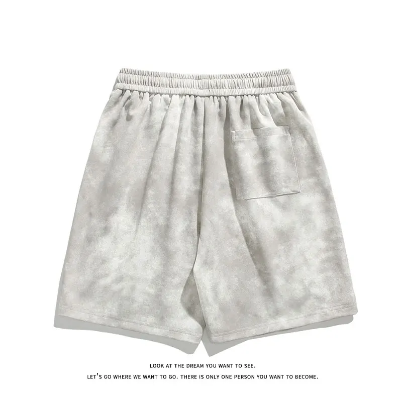 Tie-dye Shorts Men's 2025 Summer Loose Sports Shorts Casual Five Pants Trend Fashion Versatile Beach Pants