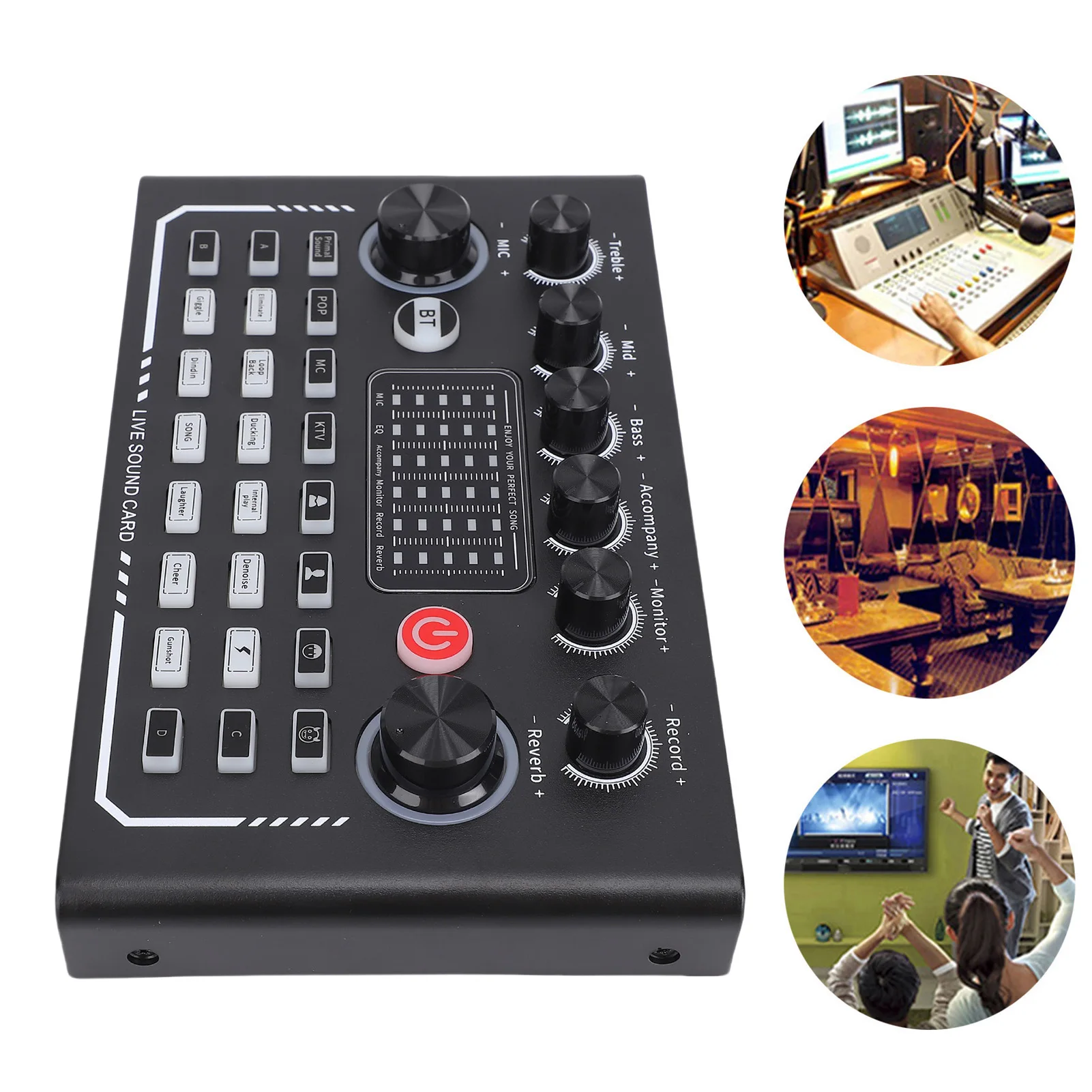 Scheda audio dal vivo Mixer audio professionale Scheda audio per streaming live multifunzionale Cambia voce Scheda audio per streaming live