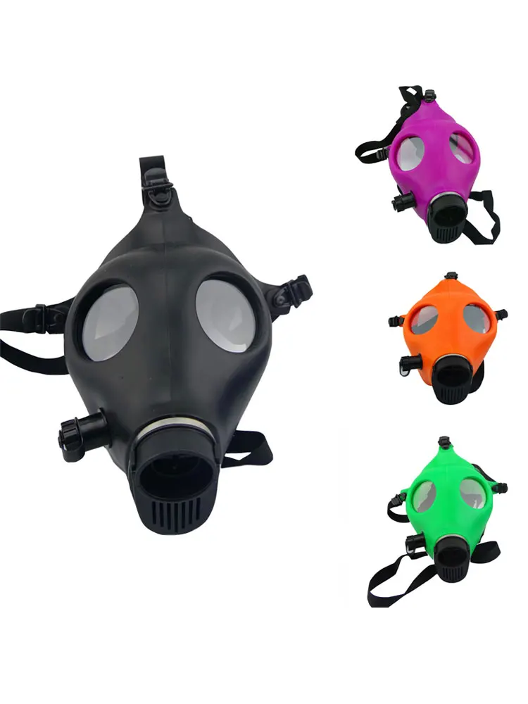 Silica Gel Gas Mask Fetish Latex Rubber Mask Hood Breath Control Conquer Choking Headgear Cosplay Costume Party Wear