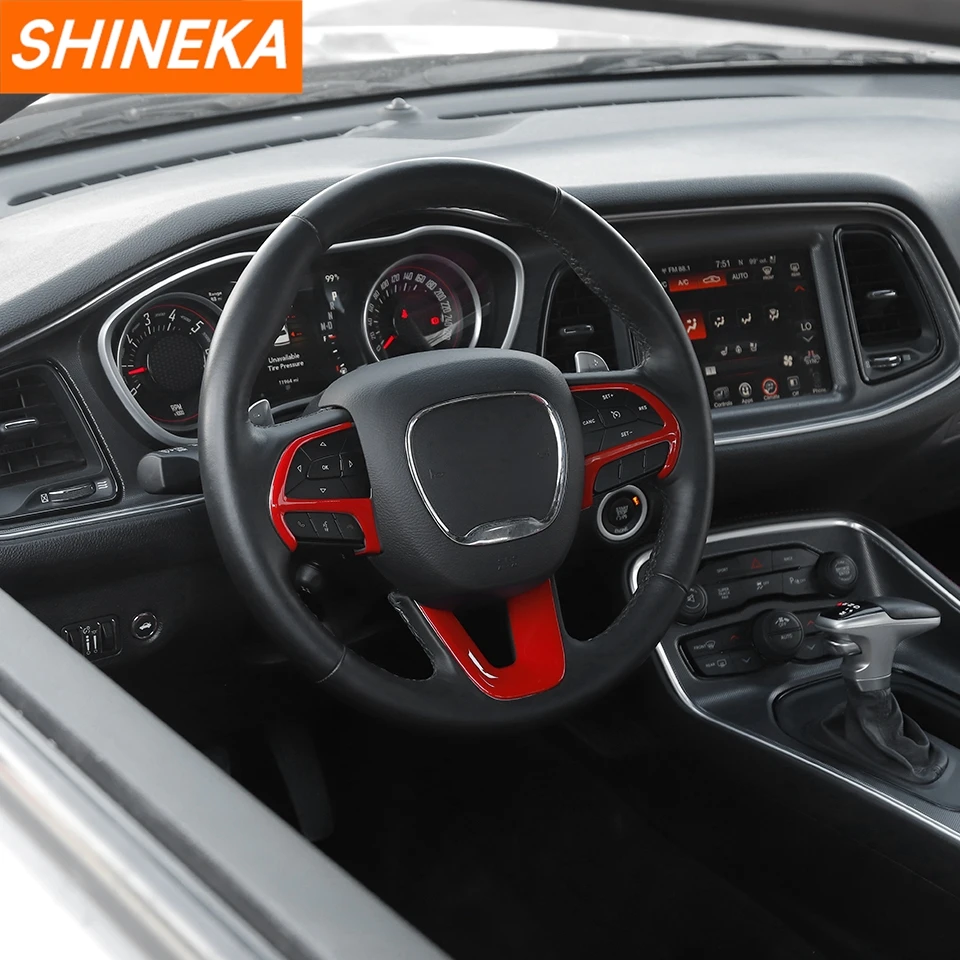 Jeep Grand Cherokee SRT8 2014-2018 용 Durango 2014 + 용 Dodge Challenger/Charger 2015 + 용 자동차 핸들 장식 커버