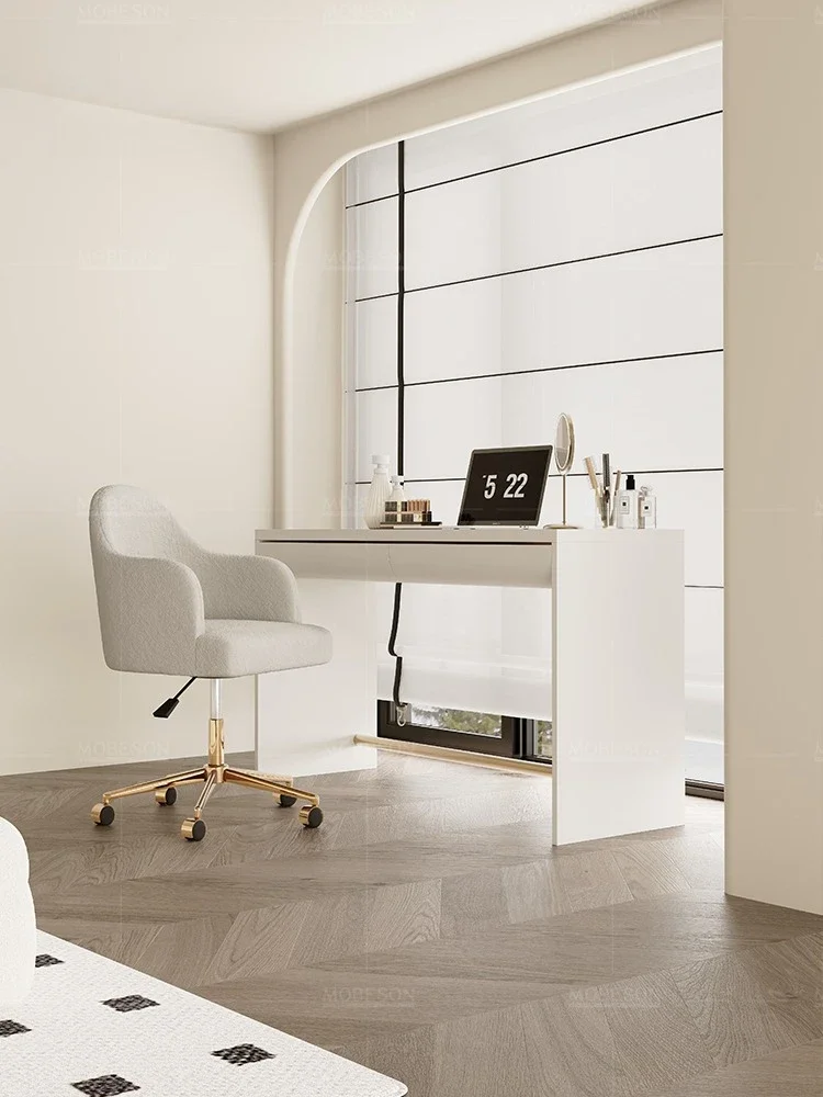 Light luxury cream style study desk household modern simple student learning computer desk