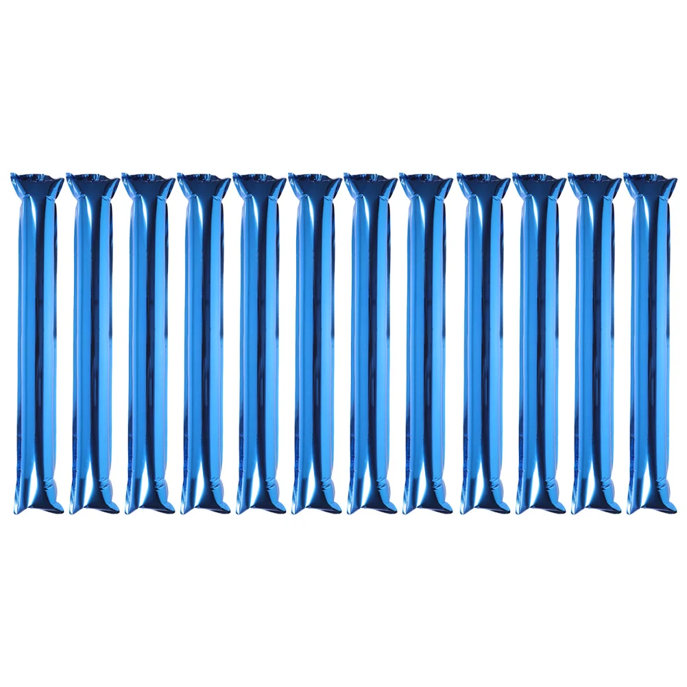 

12pcs Cheer Sticks Inflatable Noise Makers Lightweight Reusable Aluminum Foil Outdoor Sports Party Favors For Football