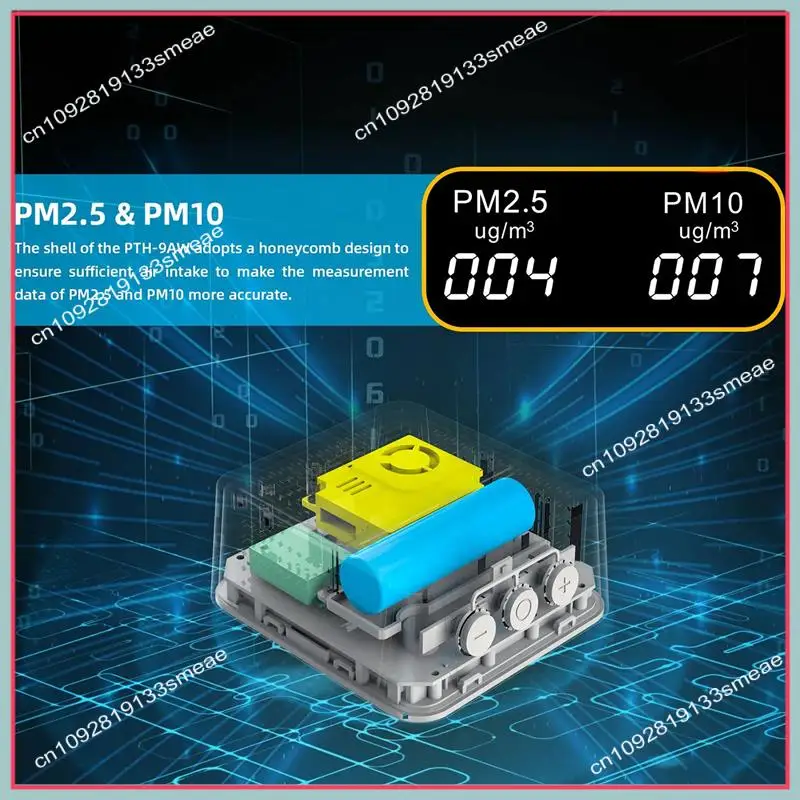Przenośny detektor CO2 N94R z monitorem Miernik dwutlenku węgla Cyfrowy tester temperatury i wilgotności Zegar PTH 9AW