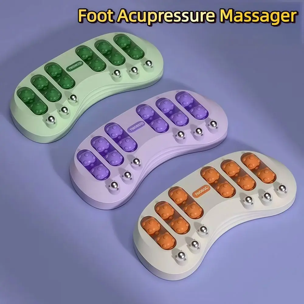 

12 Wheels Double Foot Massage Roller Magnetic Therapy Acupoint Massage Foot Massager Tool Pain Relief Portable Cat Paw Massager