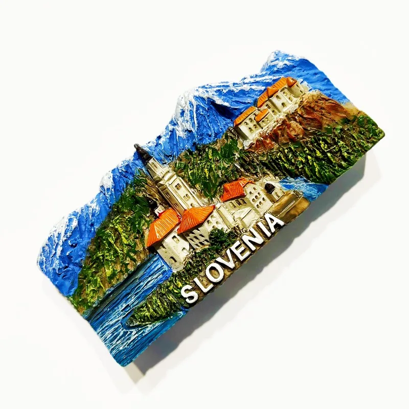 جمهورية سلوفينيا ملصقات الثلاجة بحيرة بليد هدايا تذكارية للسفر لوبيلانا مغناطيس الثلاجة ديكور المنزل هدايا الزفاف