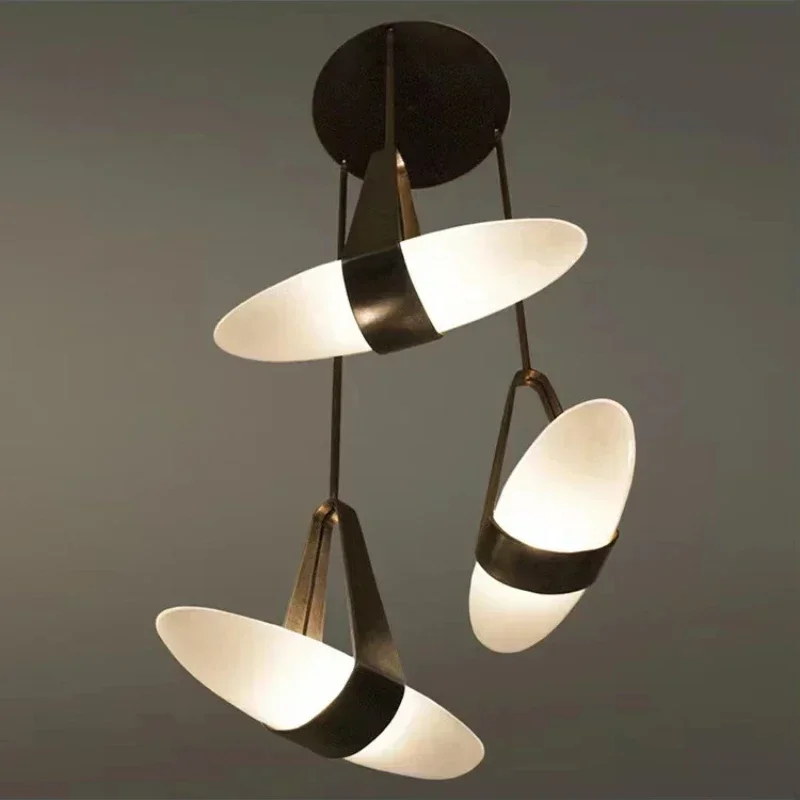 Nordic Ceiling Chandelier Creative Modern Home Decoration Belt Glass Led Lights Living Room Dining Bedroom Salon Lustre Lighting