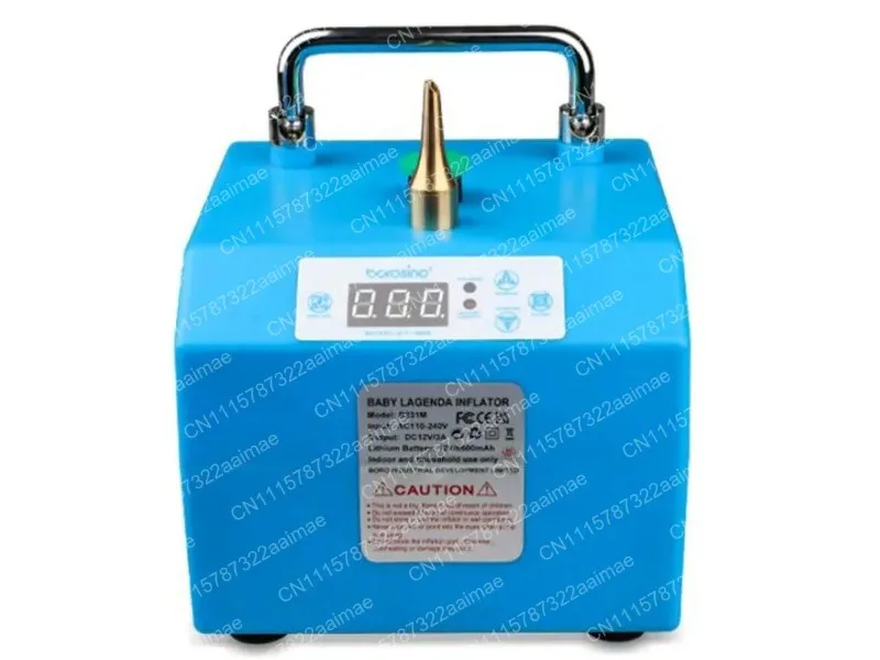 Electric Air Pump with Timer and Foot Switch, Portable Multi-Function Inflator for Long Strip Airbags and Balloons
