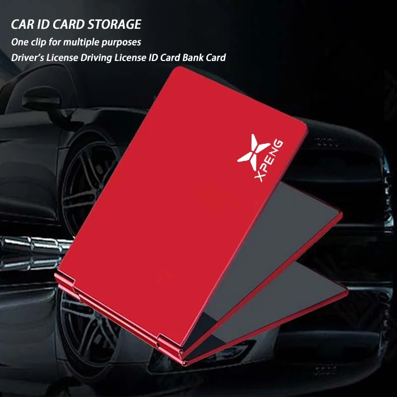 

Car Driver'S License Cover Metal Key Card ID Bag For Xpeng P7 G9 G6 P9 P7i V2l G3 G3i P5 N5 F30 H93 P Accessories 2024 2023 Logo