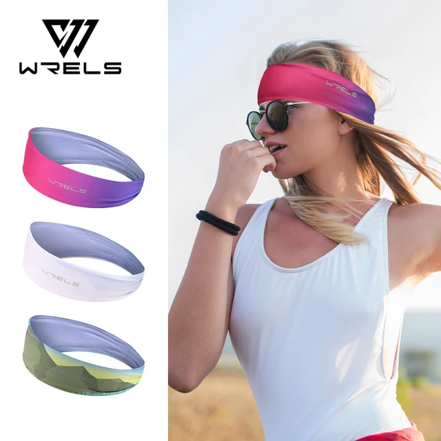 WRELS opaska sportowa do biegania opaska fitness elastyczne sportowe opaski do włosów Yogo trening akcesoria do włosów kolarstwo Jog opaska na głowę