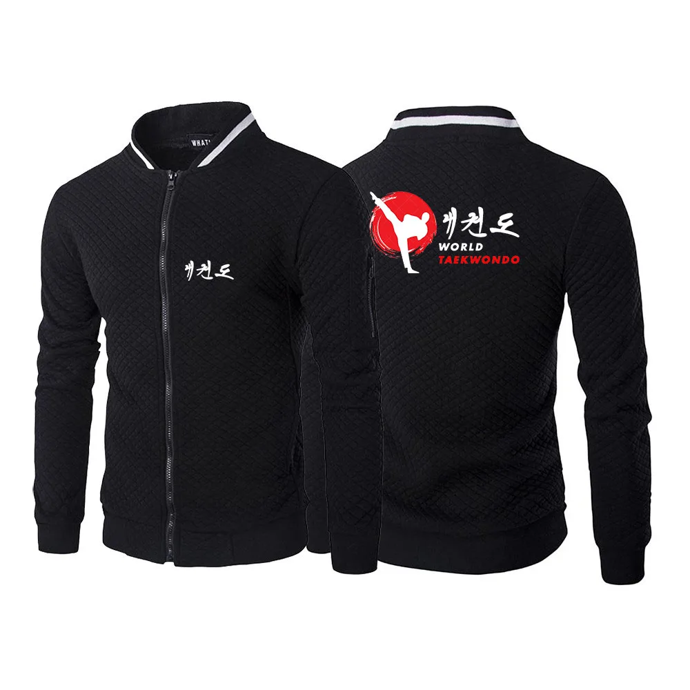WTF World Taekwondo Federation 2024 Men Spring Autumn Casual Fashion Simple Six-color Zipper Hoodie Harajuku Hight Quality Coat