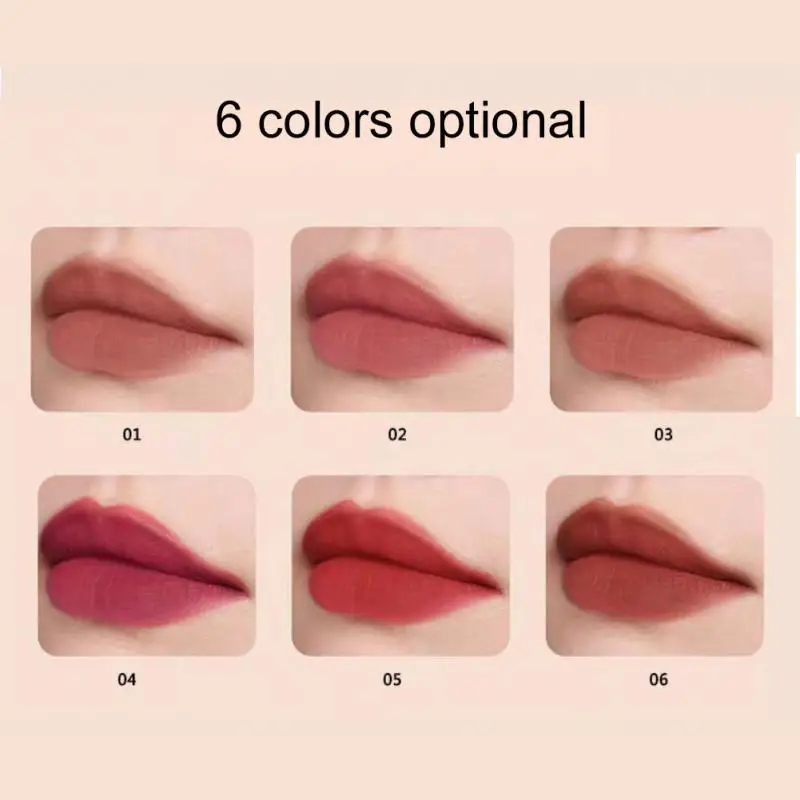 Waterproof Lipstick Creative Moisturizing Soft Mate Tube Lip Glaze Long Lasting Lip Gloss Lip Tint Mud Makeup Korean Cosmetics