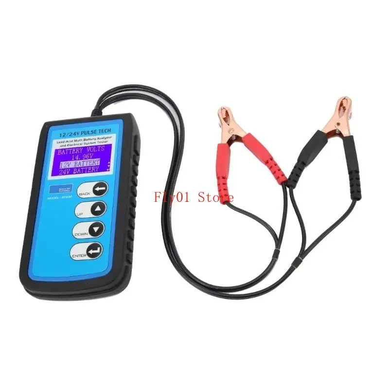 

Тестер автомобильного аккумулятора с ЖК-дисплеем для проверки сопротивления емкости систем 12 В 24 В