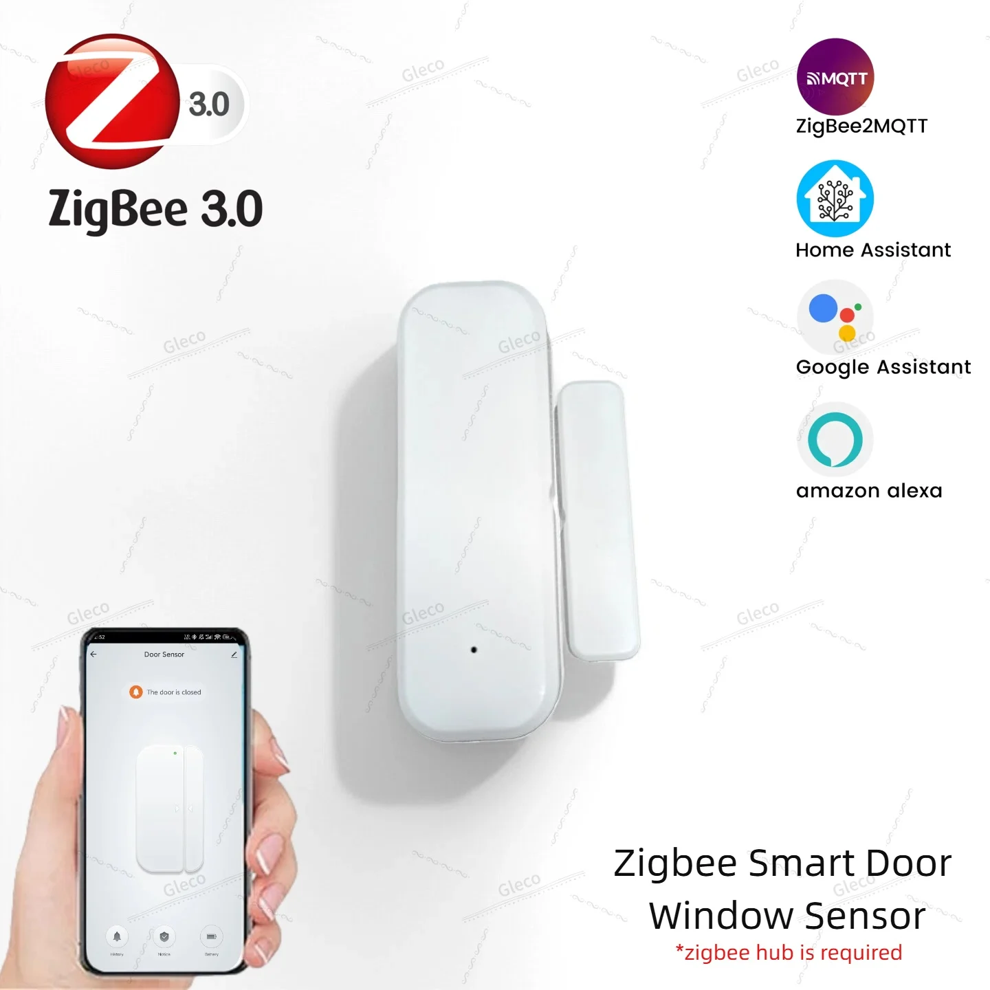 Zigbee Window Door Sensor Detection Magnetic Window Sensor Door Open Close Alarm Detector For Smart Home Automation Security Z2M