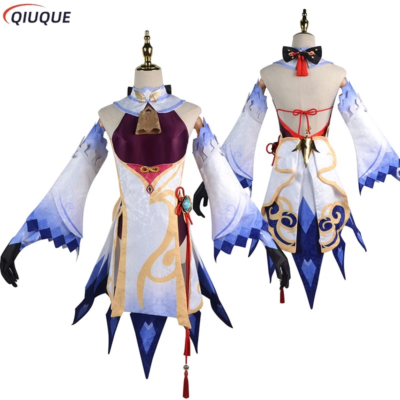 Ganyu Cosplay Costume Wig Shoes Anime Game Halloween Carnival Party Outfits Fancy Dress for Women - Image 4