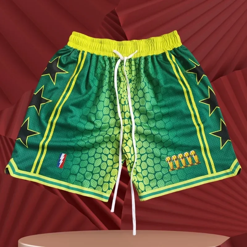 

Men's Basketball Game Shorts, Family Red Summer Gym Fitness Training Running Casual Quick-drying Shorts