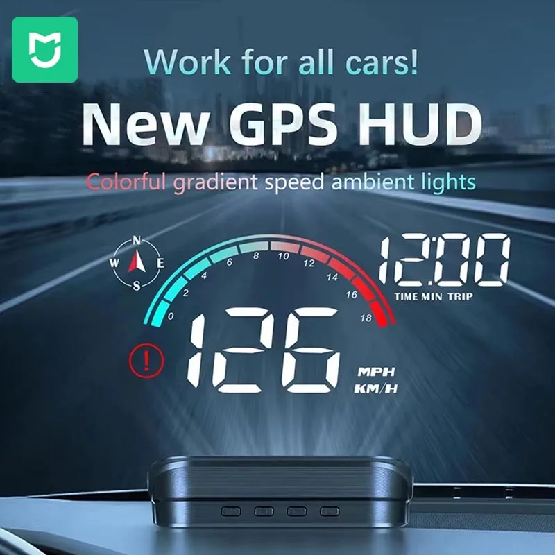 

MIJIA M22 GPS HUD Head Up Display Universal Digital Speedometer LCD Projection On Glass Car Speed Meter Windshield Projector
