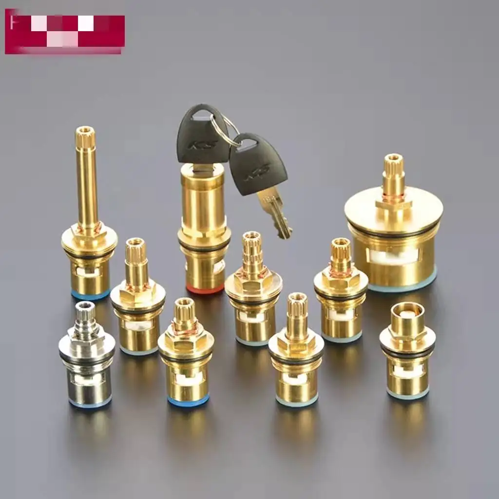 Faucet copper valve core hot and cold water quick opening triangle valve washing machine switch ceramic valve core copper head r