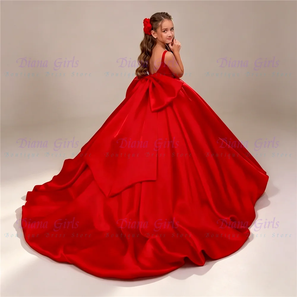 robe-de-demoiselle-d'honneur-en-satin-rouge-de-qualite-sevintage-mignonne-avec-nœud-au-dos-pour-anniversaire-fete-d'enfants-mariage-robes-pour-enfants-personnalisees