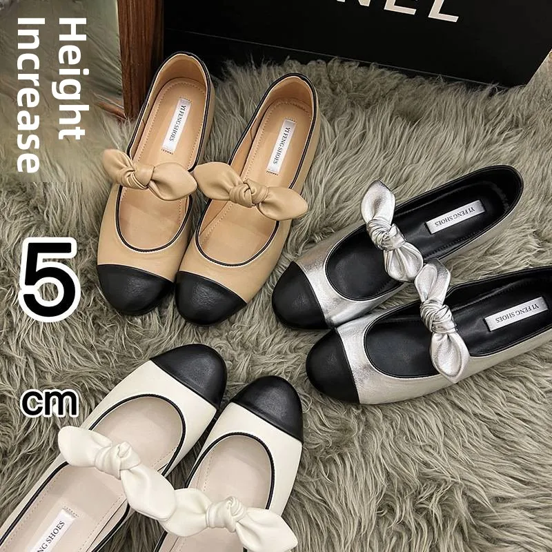 chaussures-de-ballet-plates-style-princesse-pour-femme-rehaussantes-5-cm-avec-nœud-et-blocs-de-couleur-nouvelle-collection-ete-coupe-basse-semelle-souple