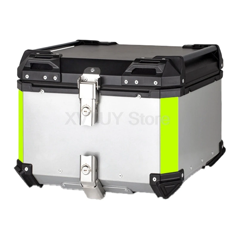 45L 56L 65L Motorcycle Top Box CNC Aluminum Lockable Luggage Helmet Box Tail Rear Waterproof Case Electric Vehicle Scooter Trunk