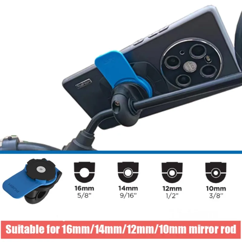 Support de téléphone anti-tremblement pour moto et vélo, amortisseur de vibrations, auto-verrouillage, guidon de vélo, tige de montage