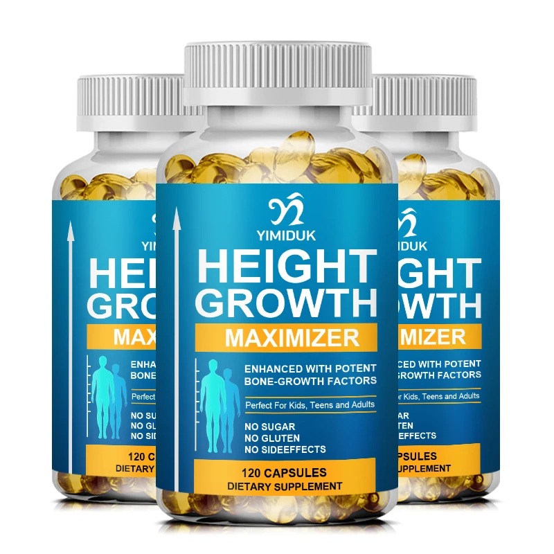 

Height Growth Capsules Maximizer Promote Bone Growth and Health Calcium Vitamins Get Taller Supplement