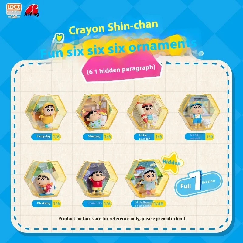Crayon Shinchan Blind Box Authentic Creative Display Figurine Cute Trendy Toy Collectible Fun Anime Derivative