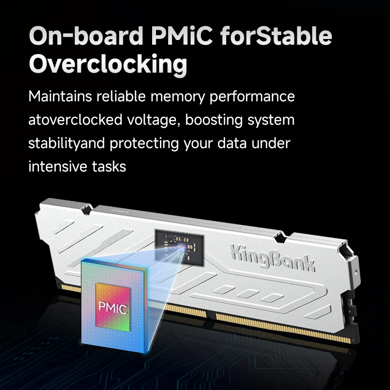 KingBank Silver DDR5 RAM 32GB Kit (2x16GB) 6000MHz Overclocking Desktop Gaming Memory Intel XMP 3.0 & AMD Expo Compatible